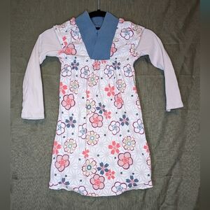 Tea Collection size 5 pink cherry blossom long sleeved flower dress